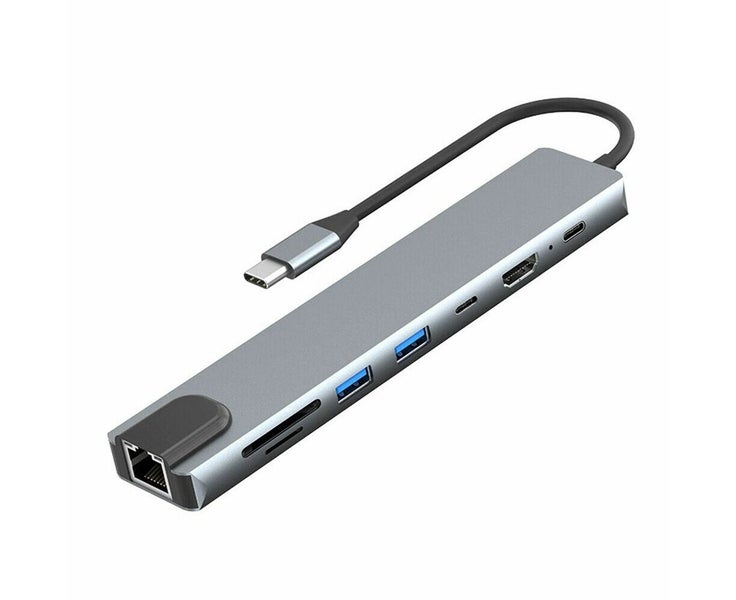 7 in1 Laptop Docking Station HDMI Dual USB 3.0 Type-C RJ45 SD/TF Reader Hub Carousel 1
