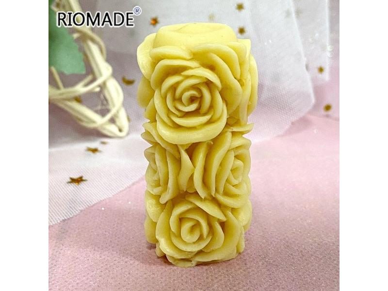 3D Rose Cylindrical Candle Silicone Mold For Polymer Clay Etc. S0322HM Carousel 1