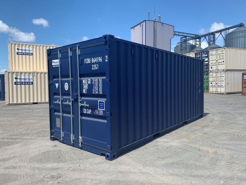 20ft Std New Build Shipping Container - Beige , Blue , Black, Green Carousel 2