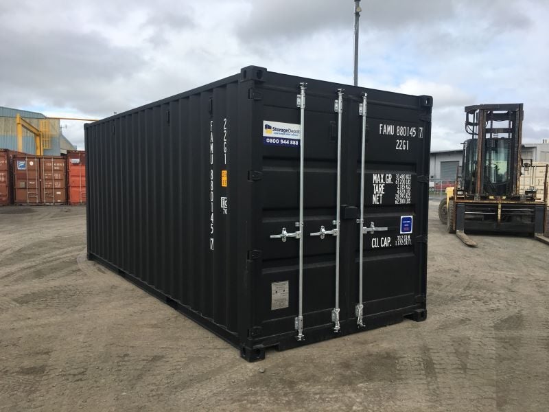 20ft Std New Build Shipping Container - Beige , Blue , Black, Green Carousel 1