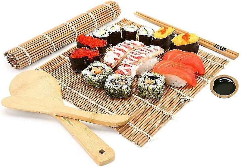 Sushi Making Kit 11 Pcs Heilwiy Bamboo Sushi Rolling Mat With Bag Includes 2 Rol Carousel 5