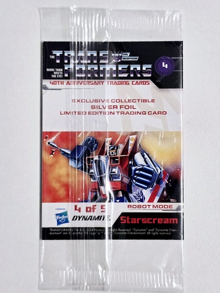 2024 Transformers 40th Anniversary #4 Starscream Silver Foil Limited - Sealed Carousel 2