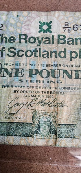 Scotland one pound bank note x1 Carousel 3