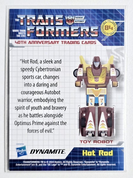 2024 Dynamite Transformers 40th Anniversary Holofoil #84 Hot Rod Carousel 2