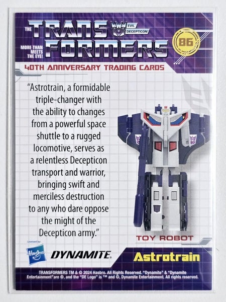 2024 Dynamite Transformers 40th Anniversary Holofoil #86 Astrotrain Carousel 2