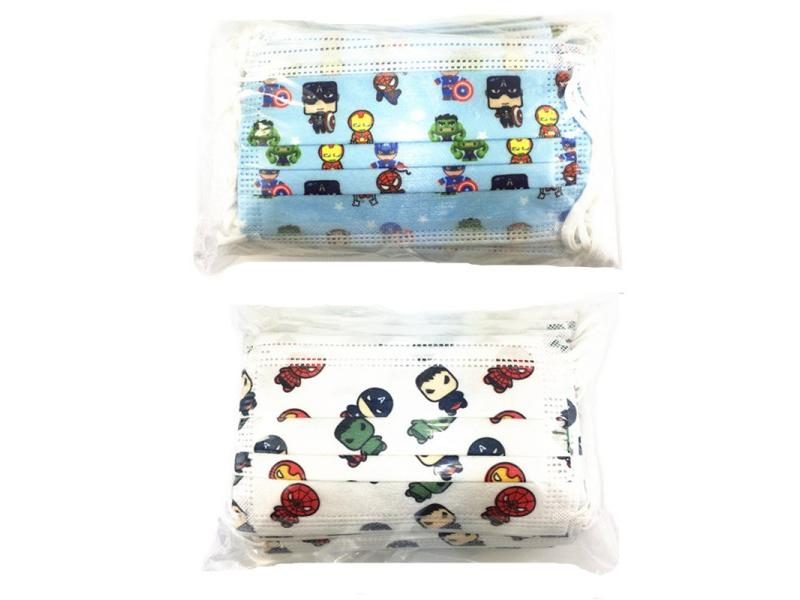 Child Face Mask 3 Layer Marvel Cartoon Disposable For Kids Boys Girls Carousel 1