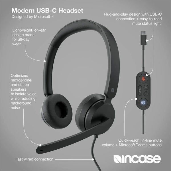Incase Designed by Microsoft Modern USB-C Headset [I6N-00007] Carousel 4