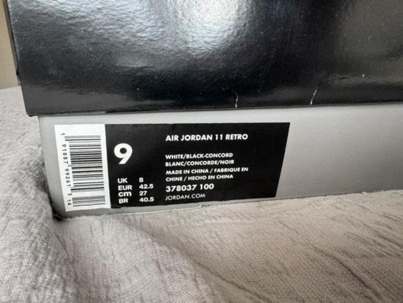 AJ11 Air Jordan 11 Concords 2018 sz9US BNDS with receipts Carousel 2