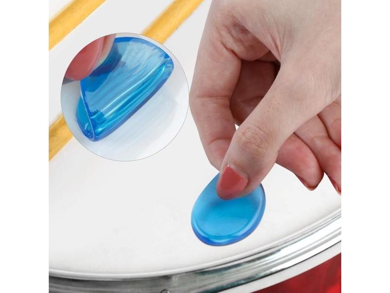 6PCS/Set Transparent Snare Drum Mute Pad Drum Damper Drum Muffler Percussion Carousel 2