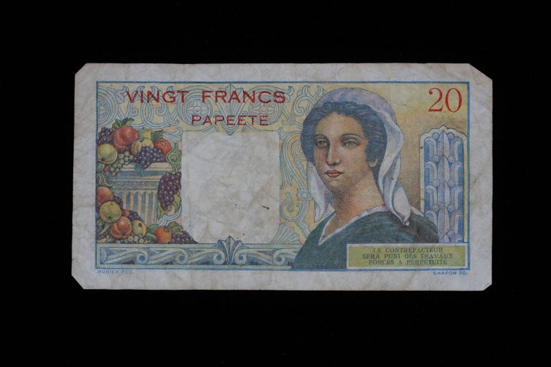 Banknote - TAHITI / PAPEETE - 20 Francs 1963 Carousel 2