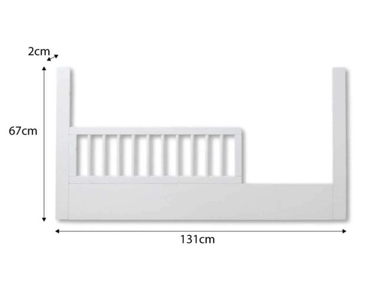 MOCKA SECONDS: Aspen Cot Toddler Bed Half Frame - White Carousel 4