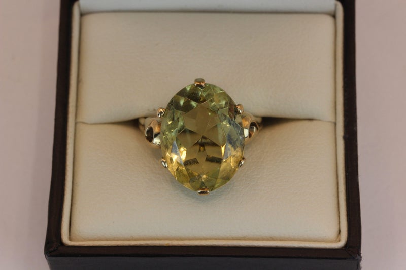 5CT 9ct Large Citrine ring Carousel 1