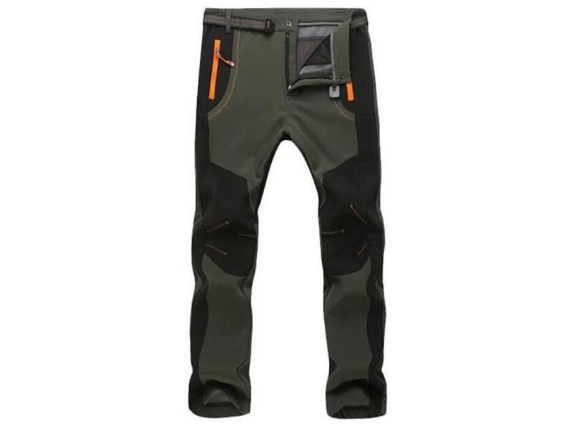 Autumn Winter Thick Fleece Pants Men Outdoor Warm Waterproof Windproof Carousel 1