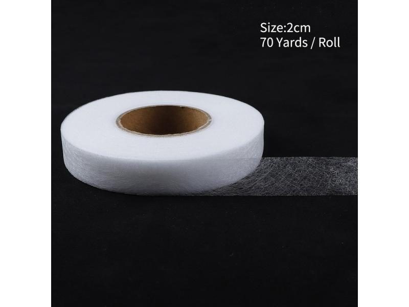 White Double Sided Sewing Accessory Adhesive Tape Cloth Apparel Fusible Carousel 1