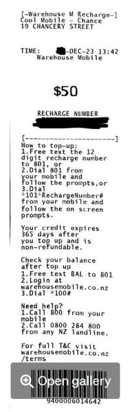 Warehouse Mobile Top Up $50 Carousel 1