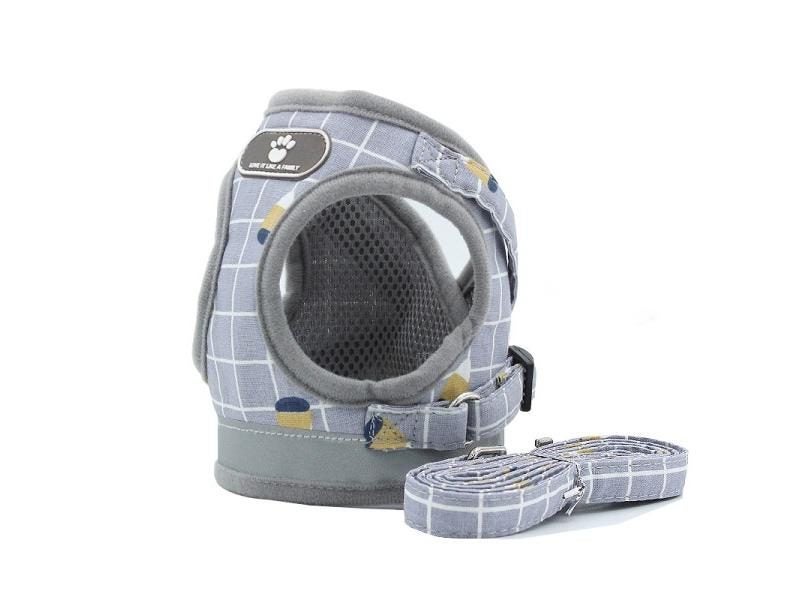 Dog Harness Reflective Puppy Kitten Collars Breathable Mesh Vest Adjustable Carousel 1