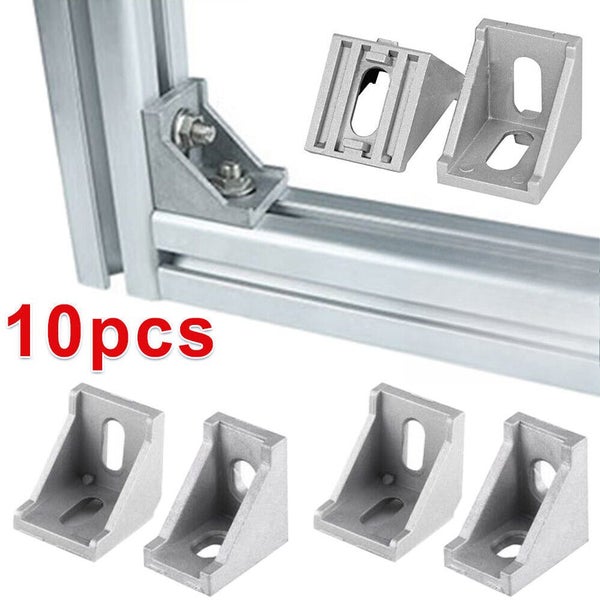 10PCS Profile L Shape Right Angle Bracket Brace Aluminum T-slot Corner Carousel 1