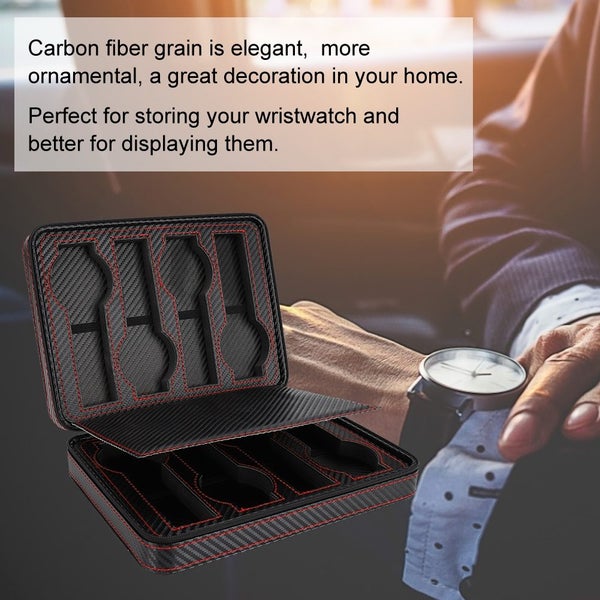 8 Grids Watch Case Organizer Wristwatch Storage Box Jewelry Display Contain Carousel 8