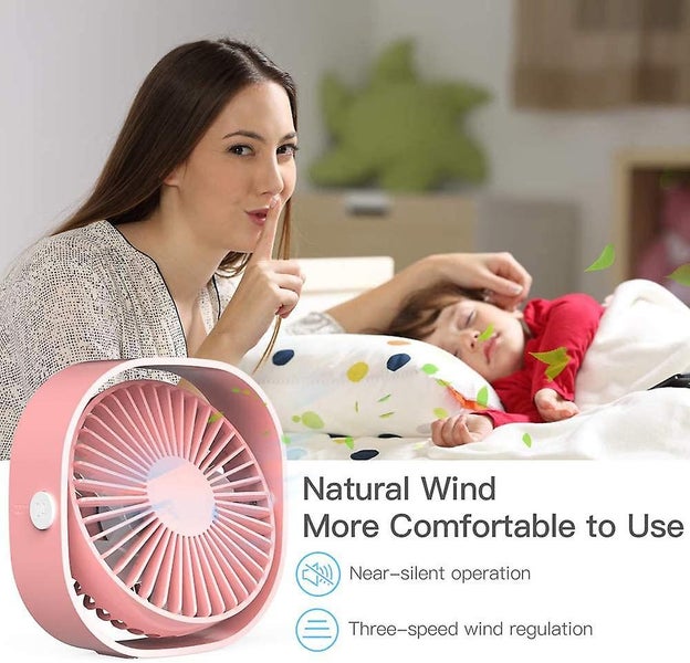 Usb Table Fan 12.3cm Mini Desk Fan Use With 1.2 Meter Cable Portable And Person Carousel 2