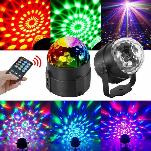 USB LED Disco Lights RGB Ball Party Strobe Effect Lamp Remote Sound Activated Carousel 1