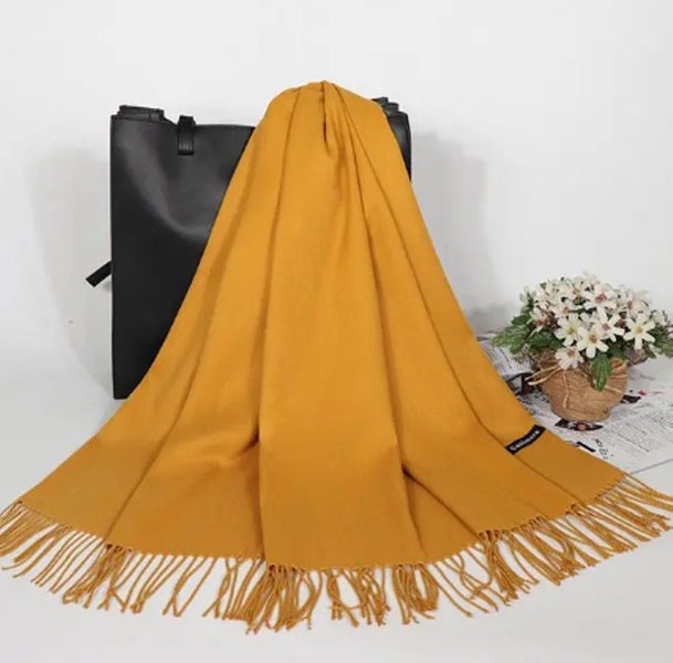 Warm Mustard Cashmere Pashmina 180 x 70 cms Carousel 2