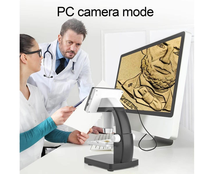 4.3 Inch LCD Digital Microscope,Coin Microscope 50X-1000X Magnification,USB Carousel 5