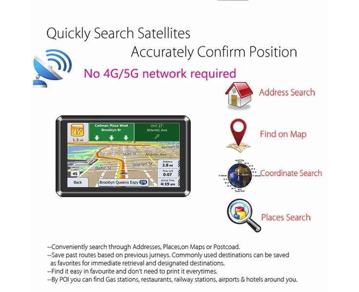 5 inch GPS Navigation for RV Car, UniversalInch Touch Screen Car Navigat Carousel 6