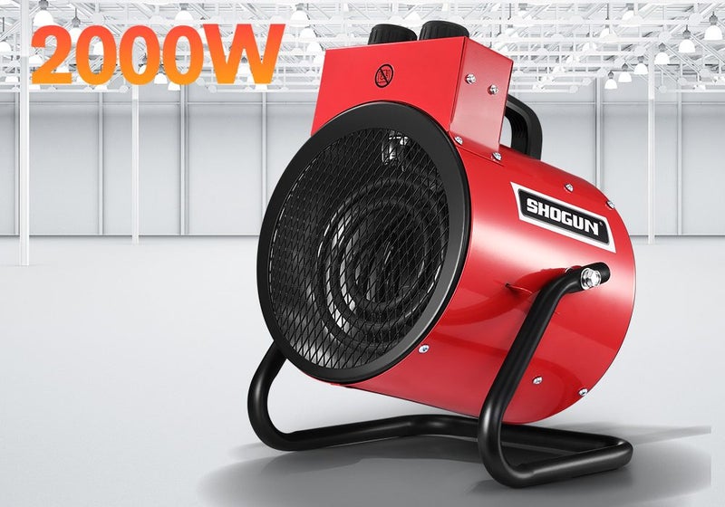 2in1 2000W Portable Electric Industrial Fan Heater Hot Air Blower SAA Carousel 1