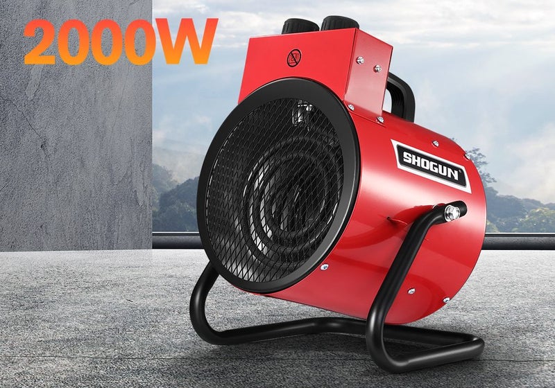 2in1 2000W Portable Electric Industrial Fan Heater Hot Air Blower SAA Carousel 2