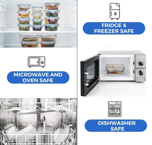 Plastic Food Storage Containers with Airtight Lids - Leakproof & Freezer Carousel 7