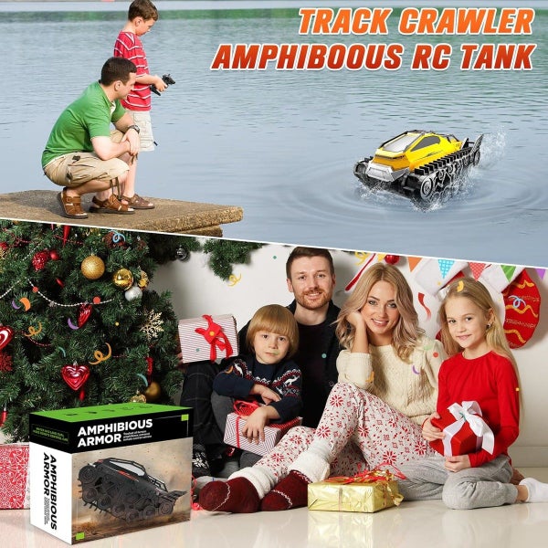 Amphibious Remote Control Car 2.4Ghz Off Road Remote Control Tank Carousel 2