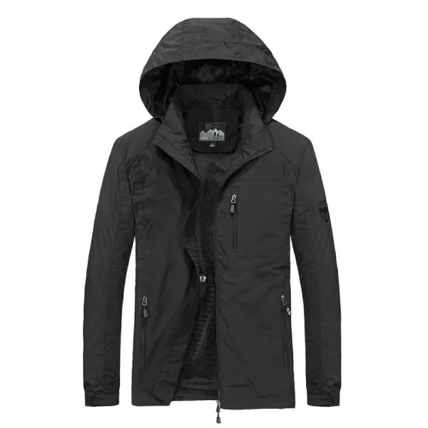 Men's Windbreaker Jackets Waterproof Military Hooded Water Proof Wind Breaker Carousel 1