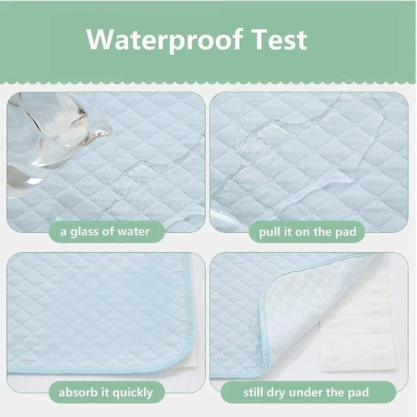 Washable Underpads 2 Pack - Large Bed Pads, 60x70cm, For Use As Incontinence Bed Carousel 5