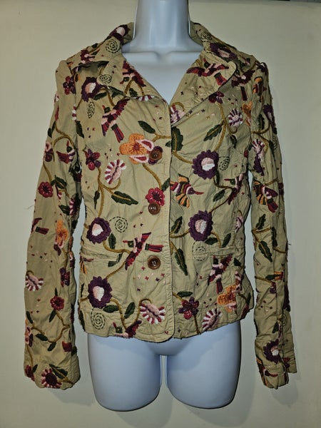 ARDEN B. Embroidered Jacket Size M 12 Carousel 1
