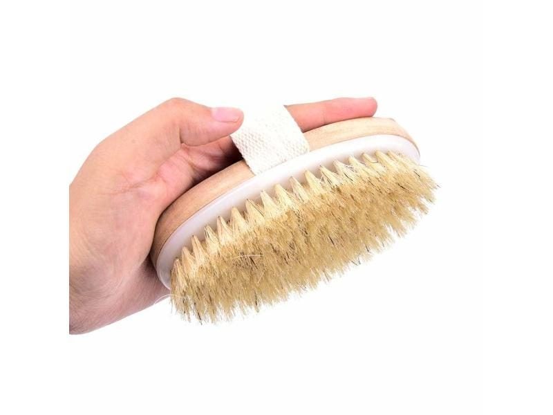 Hot Dry Skin Body Natural Bristle Massage Brush Soft SPA Brush Bath Bathing Carousel 1