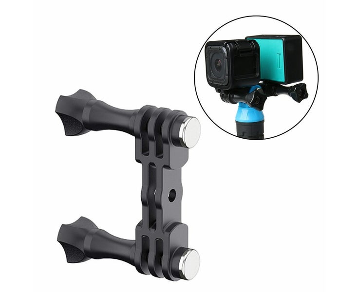 Dual-Head LED Flash Light Connection Mount Bracket Camera Holder for GoPro Carousel 2