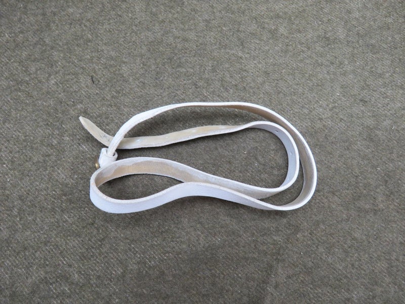 Awesome Old WW2 1939 NZ White Slade Wallace Pattern Buff Webbing Sporran Strap Carousel 4