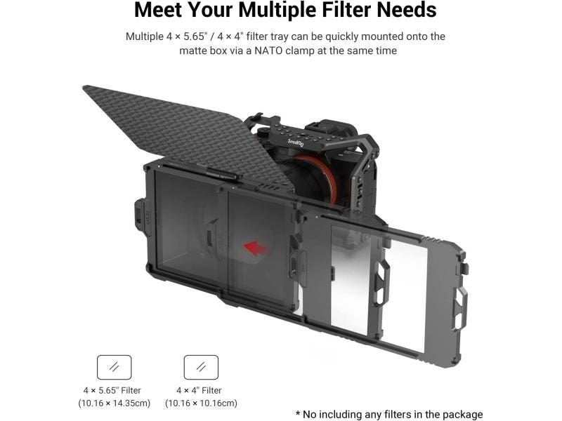 SmallRig Mini Matte Box Lite For Mirrorless DSLR Cameras Compatible With Lens Carousel 2