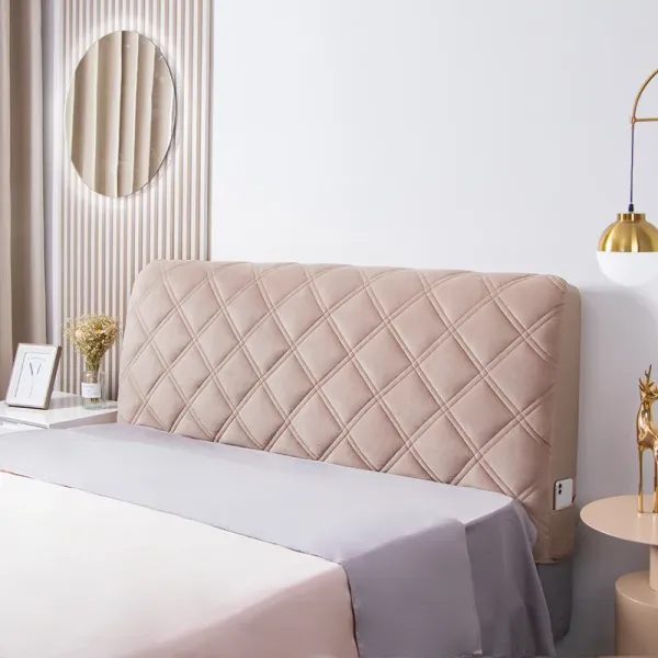 High Quality Velvet Quilted Headboard Cover All-inclusive Super Luxury Soft Carousel 1