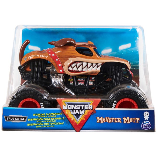 Monster Jam, Official Monster Mutt Monster Truck, Die-Cast Vehicle, 1:24 Scale Carousel 1