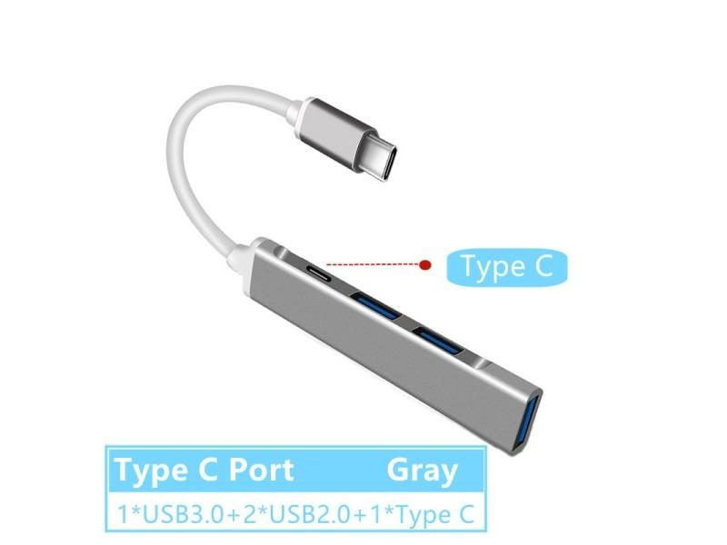 Type C USB C HUB High Speed 4 Port Multi Splitter Adapter OTG For Lenovo HUAWEI Carousel 1