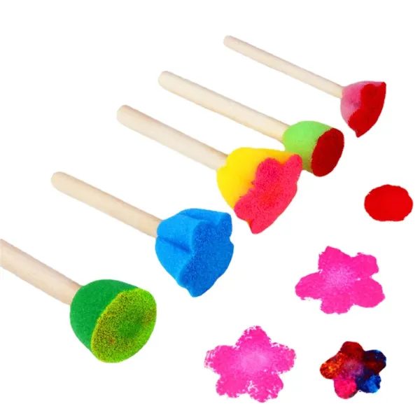Kids Drawing Toys DIY Sponge Painting Kit For Art Craft Carousel 2