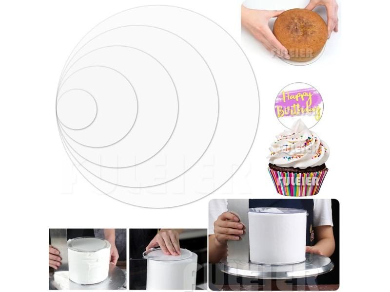 5 10 15 20 25cm Round Acrylic Cake Disks For DIY Decoration Carousel 2