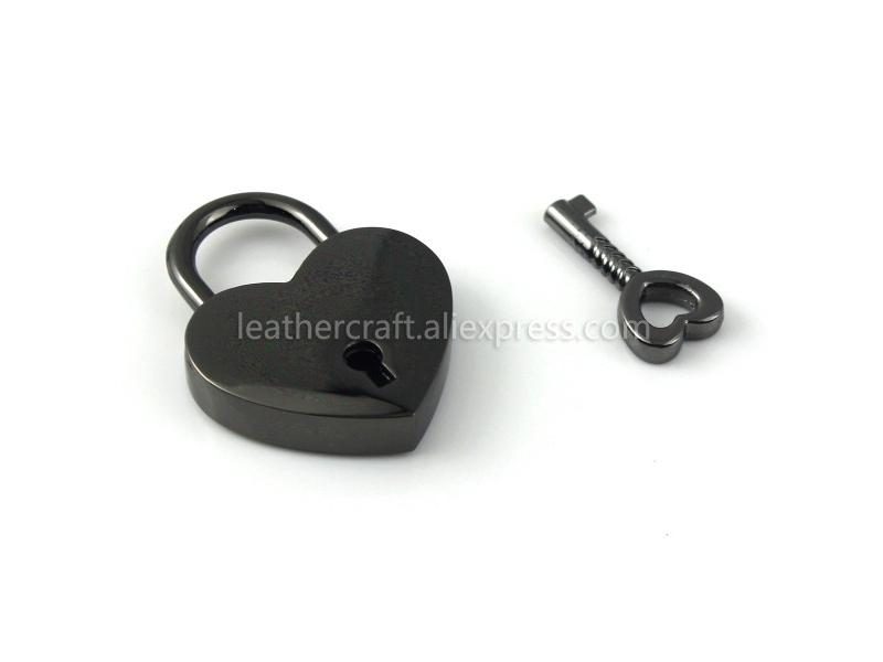 1 Pcs Heart Shape Vintage Metal Mini Padlock For Suitcase/Luggage Box Carousel 1