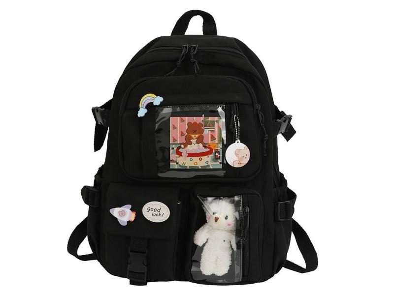 Cute Women Backpacks Waterproof Multi-Pocket Nylon School Backpack For Student Carousel 1