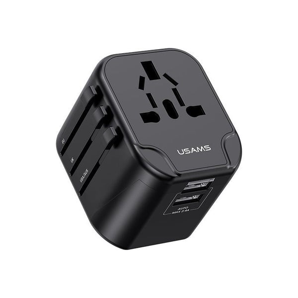 Universal Travel Power Adaptor 12W Dual USB Ports Carousel 1