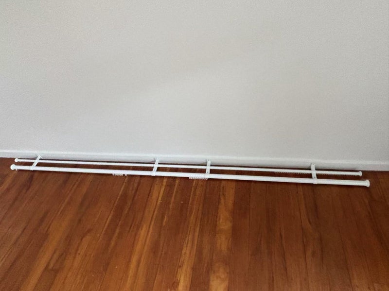 2.2 meter White Curtain track, rod, Rail Carousel 1