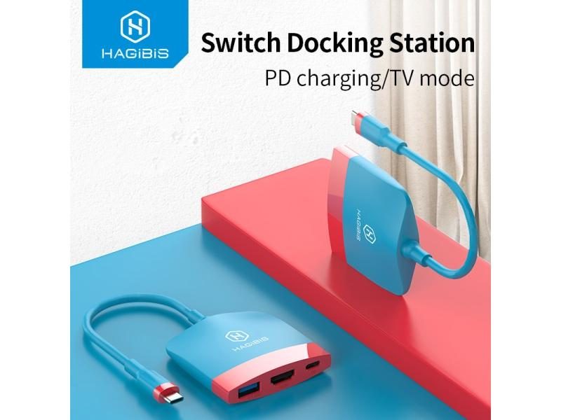 Switch Dock TV Dock For Nintendo Switch USB C To 4K HDMI USB 3.0 Hub For Carousel 2