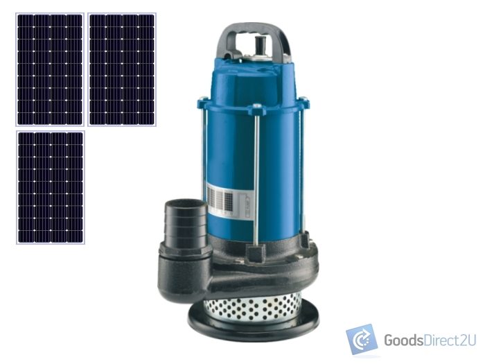 Water Pump - Solar, Submersible Pump - 1100W, 50mm (2") - DC + Solar Carousel 1