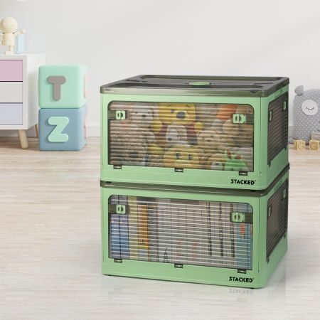 55L Plastic Storage Boxes Stackable Container Carousel 1